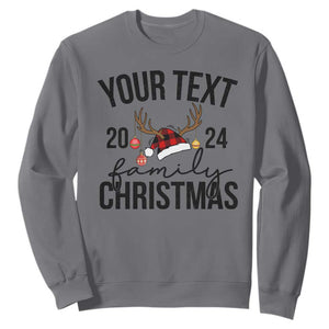 Personalized Matching Family Christmas Sweatshirt Custom Name Xmas Gift TS10 Charcoal Print Your Wear