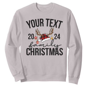 Personalized Matching Family Christmas Sweatshirt Custom Name Xmas Gift TS10 Ice Gray Print Your Wear