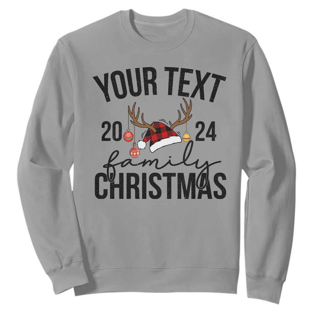 Personalized Matching Family Christmas Sweatshirt Custom Name Xmas Gift TS10 Sport Gray Print Your Wear