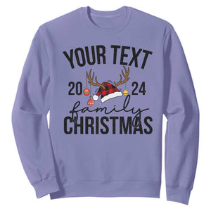 Personalized Matching Family Christmas Sweatshirt Custom Name Xmas Gift TS10 Violet Print Your Wear