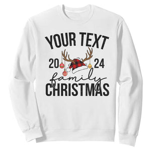 Personalized Matching Family Christmas Sweatshirt Custom Name Xmas Gift TS10 White Print Your Wear