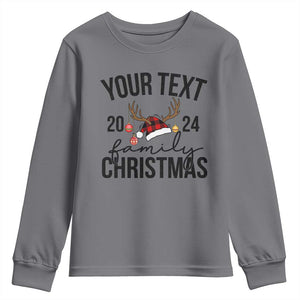 Personalized Matching Family Christmas Youth Sweatshirt Custom Name Xmas Gift TS10 Charcoal Print Your Wear