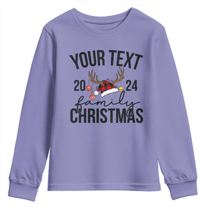 Personalized Matching Family Christmas Youth Sweatshirt Custom Name Xmas Gift TS10 Violet Print Your Wear