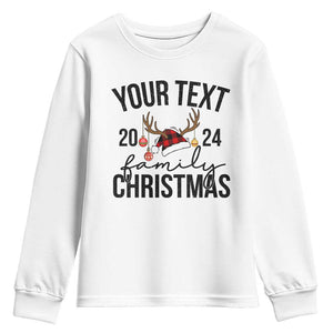 Personalized Matching Family Christmas Youth Sweatshirt Custom Name Xmas Gift TS10 White Print Your Wear