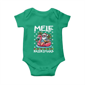 Mele Kalikimaka Hawaiian Christmas Santa Baby Onesie Palm Tree Beach Tropical Hawaii Xmas TS10 Irish Green Print Your Wear