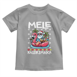 Mele Kalikimaka Hawaiian Christmas Santa Baby Shirt Palm Tree Beach Tropical Hawaii Xmas TS10 Sport Gray Print Your Wear