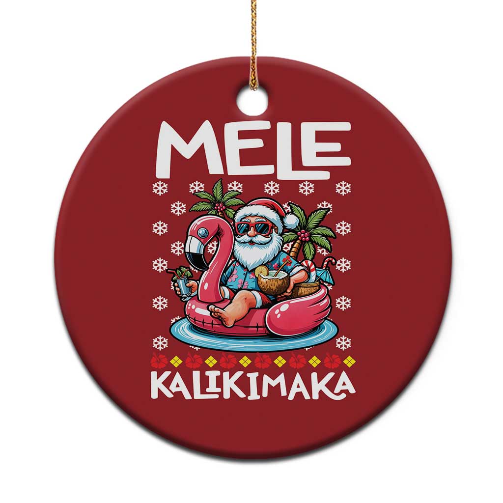 Mele Kalikimaka Hawaiian Christmas In July Hawaii Santa Christmas Ornament Palm Tree Beach Tropical Xmas Gift Family Holiday TS10 Print Your Wear