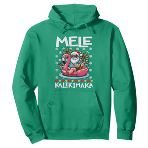 Mele Kalikimaka Hawaiian Christmas Santa Hoodie Palm Tree Beach Tropical Hawaii Xmas TS10 Irish Green Print Your Wear