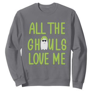 Halloween Boo Ghost Cute Costume Sweatshirt Funny All The Ghouls Love Me Shirt Boys Toddler Girls Kids Youth TS10 Charcoal Print Your Wear