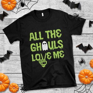 Halloween Skeleton Boo Ghost Cute Costume T Shirt Funny All The Ghouls Love Me Shirt Boys Toddler Girls Kids Youth TS10 Black Print Your Wear