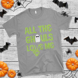 Halloween Skeleton Boo Ghost Cute Costume T Shirt Funny All The Ghouls Love Me Shirt Boys Toddler Girls Kids Youth TS10 Sport Gray Print Your Wear