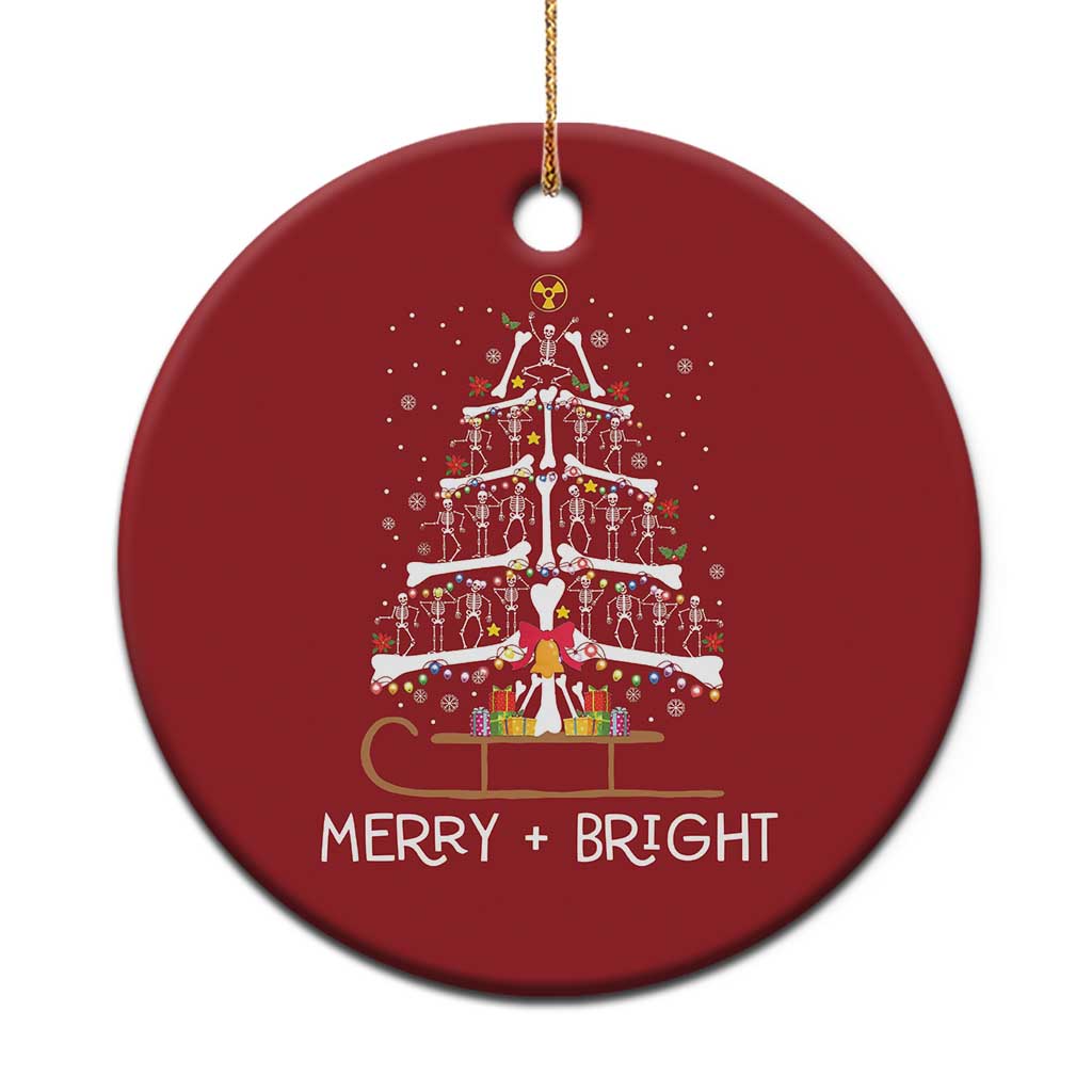 Radiology Christmas Ornament Merry and Bright Dancing Skeleton Xmas Tree Rad Tech Gift TS10 Print Your Wear