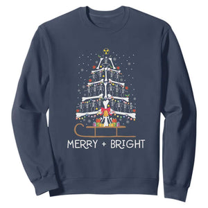 Christmas Radiology Sweatshirt Merry and Bright Dancing Skeleton Xmas Tree Rad Tech Gift TS10 Navy Print Your Wear