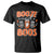 Retro Halloween Booze And Boos T Shirt Boo Sheet Ghost Spooky Season TS10 Black Print Your Wear