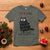 Funny Christmas Cat T Shirt It's Fine I'm Fine Everything Is Fine Meowy Catmas Xmas TS10 Military Green Print Your Wear