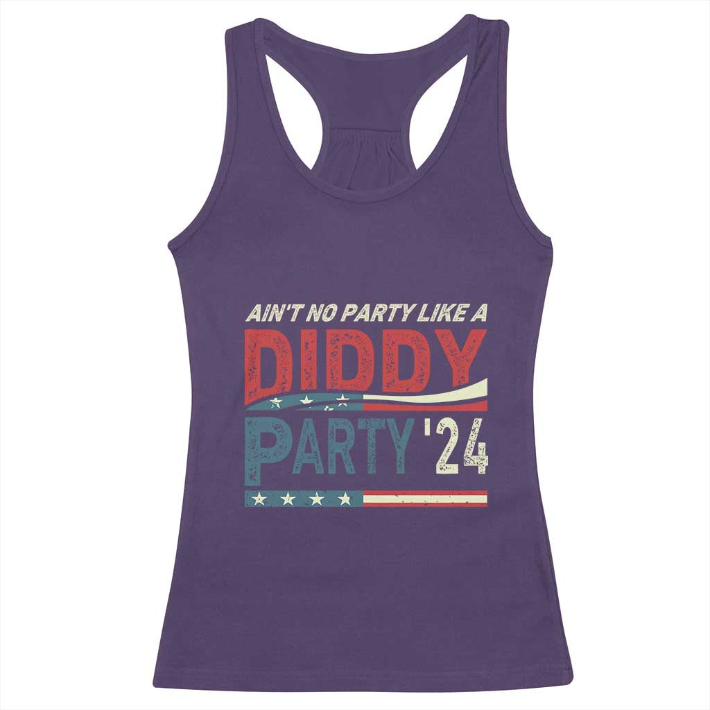 Aint No Party Like A Diddy Party Racerback Tank Top TS10 Purple Print Your Wear