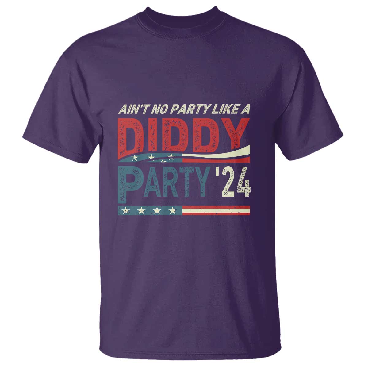 Aint No Party Like A Diddy Party T Shirt TS10 Purple Print Your Wear
