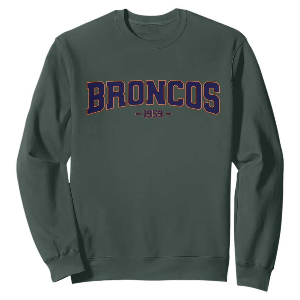 Vintage DFB Sweatshirt Classic Game Day Print Retro Varsity Football Team Name TS10 Dark Forest Green Print Your Wear