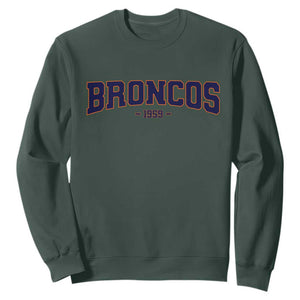 Vintage DFB Sweatshirt Classic Game Day Print Retro Varsity Football Team Name TS10 Dark Forest Green Print Your Wear