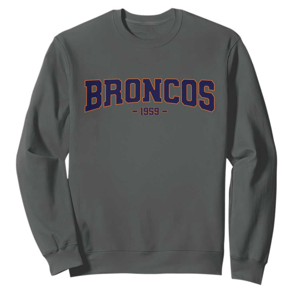 Vintage DFB Sweatshirt Classic Game Day Print Retro Varsity Football Team Name TS10 Dark Heather Print Your Wear
