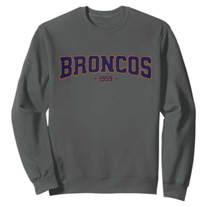 Vintage DFB Sweatshirt Classic Game Day Print Retro Varsity Football Team Name TS10 Dark Heather Print Your Wear
