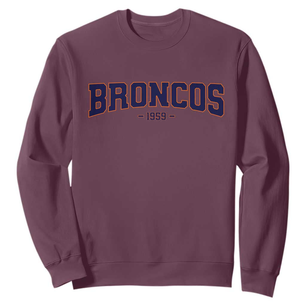Vintage DFB Sweatshirt Classic Game Day Print Retro Varsity Football Team Name TS10 Maroon Print Your Wear