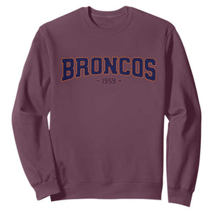 Vintage DFB Sweatshirt Classic Game Day Print Retro Varsity Football Team Name TS10 Maroon Print Your Wear