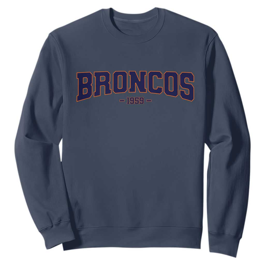 Vintage DFB Sweatshirt Classic Game Day Print Retro Varsity Football Team Name TS10 Navy Print Your Wear