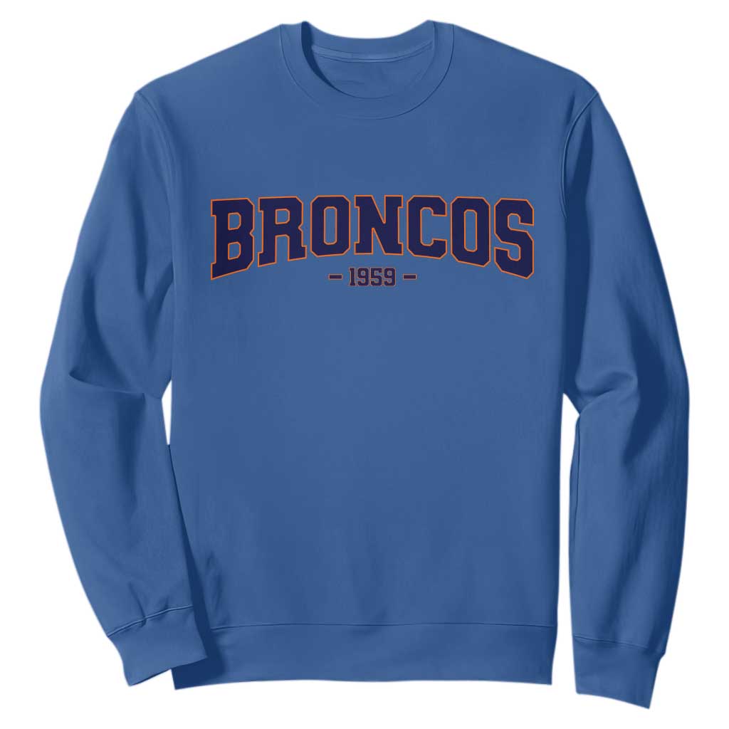 Vintage DFB Sweatshirt Classic Game Day Print Retro Varsity Football Team Name TS10 Royal Blue Print Your Wear