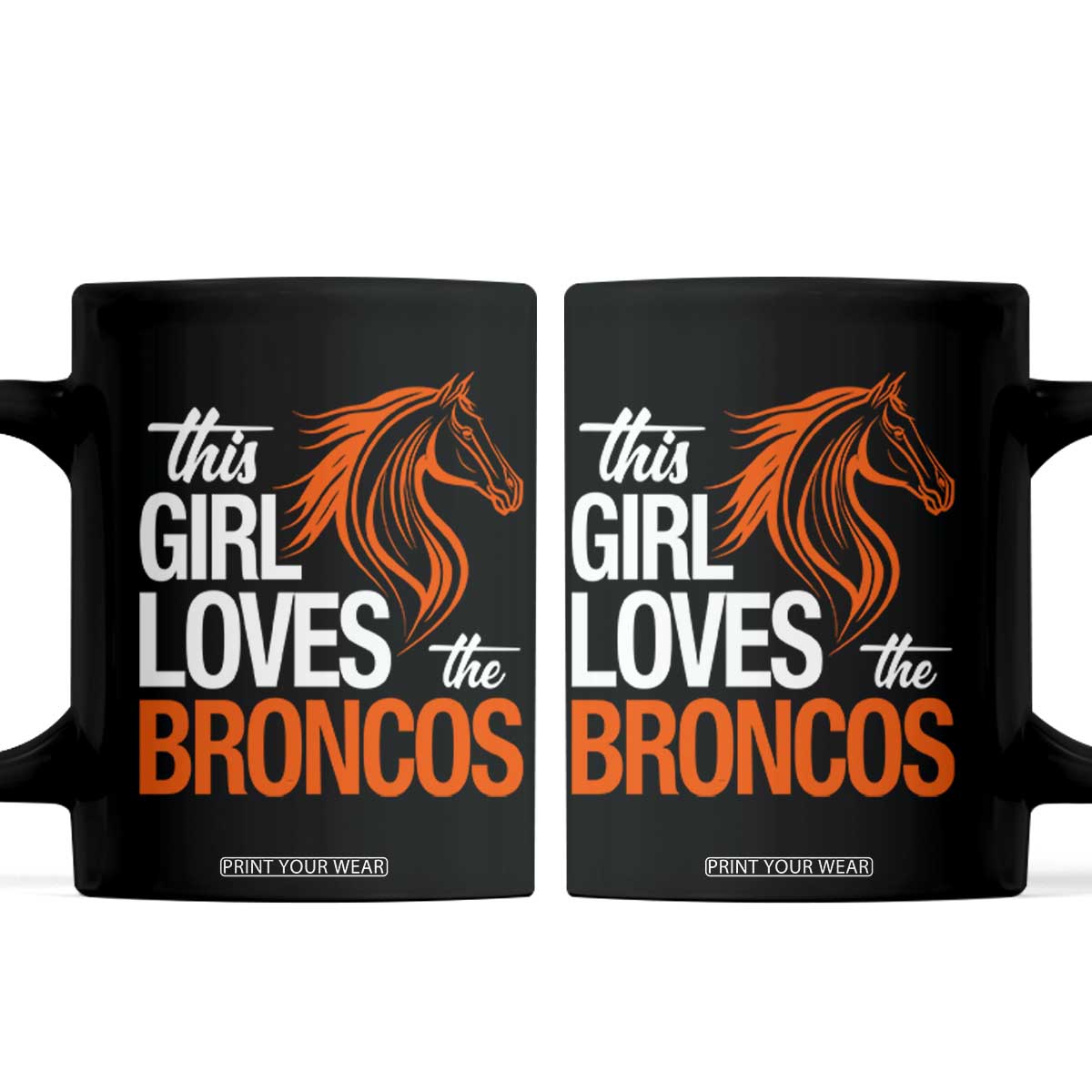 This Girl Loves The DFB Coffee Mug Football Inspirational Game Day Heart Graphic TS10 Black Print Your Wear