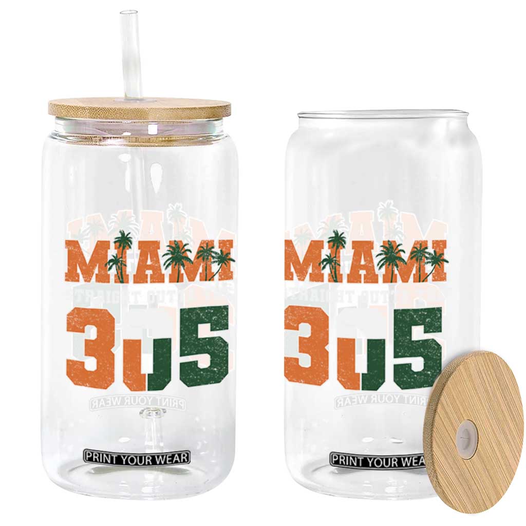 Straight Outta The 305 Miami Glass Can Area Code Florida Pride TS10 Print Your Wear