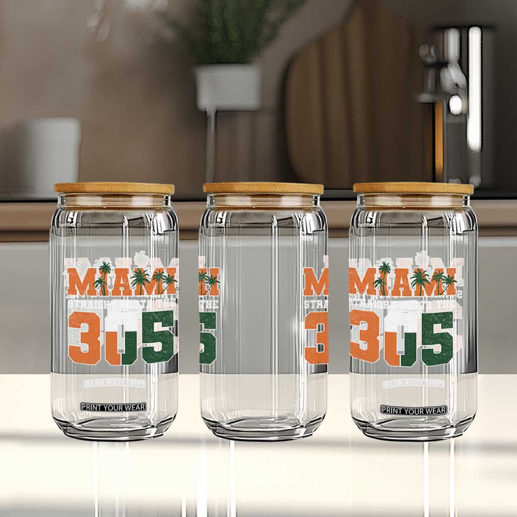 Straight Outta The 305 Miami Glass Can Area Code Florida Pride TS10 Print Your Wear
