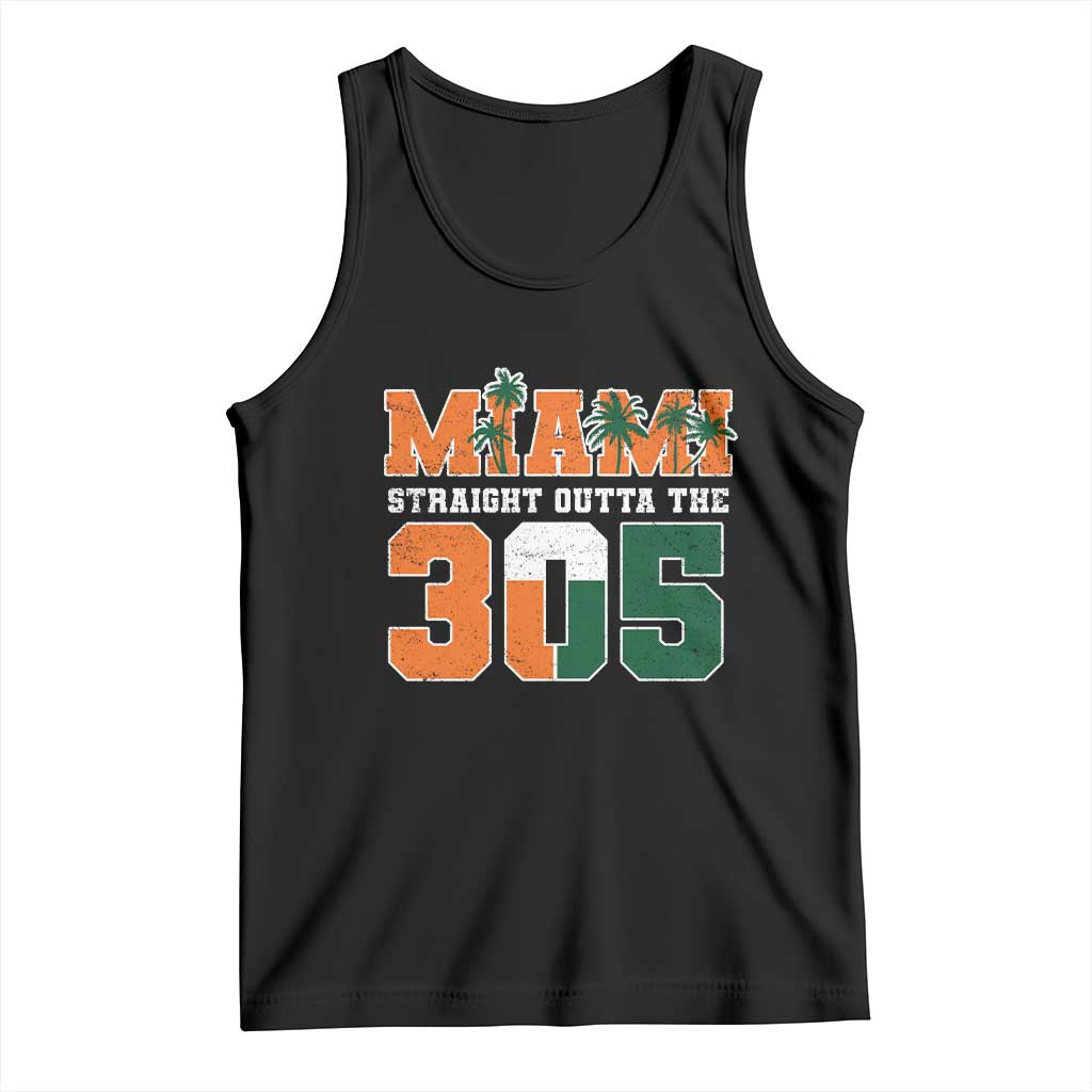 Straight Outta The 305 Miami Tank Top Area Code Florida Pride TS10 Black Print Your Wear