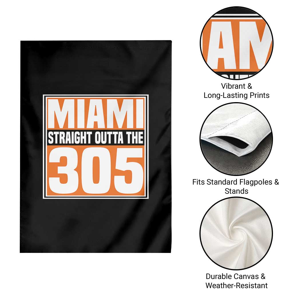 Miami Garden Flag Straight Outta The 305 Area Code Florida Pride TS10 Print Your Wear