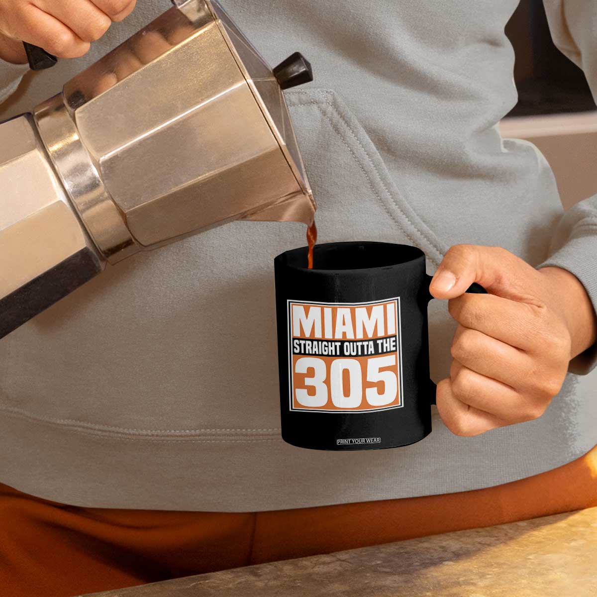 Miami Coffee Mug Straight Outta The 305 Area Code Florida Pride TS10 Print Your Wear