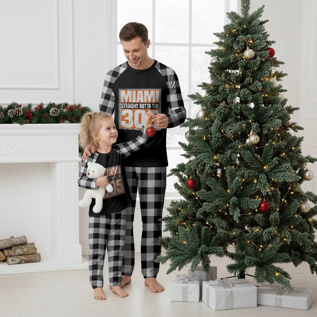 Miami Plaid Pajama Set Straight Outta The 305 Area Code Florida Pride TS10 White Plaid Print Your Wear