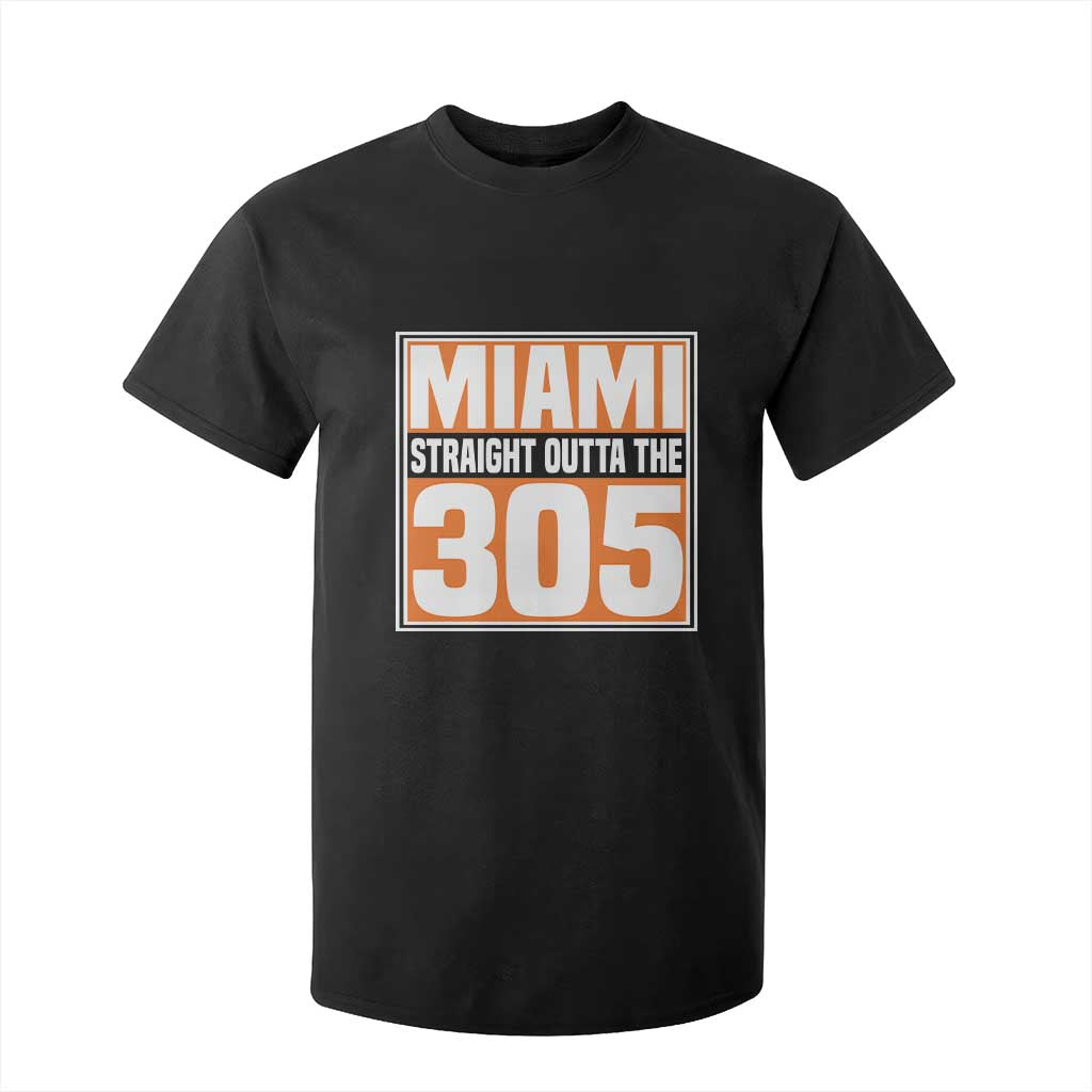 Miami T Shirt For Kid Straight Outta The 305 Area Code Florida Pride TS10 Black Print Your Wear