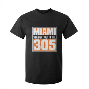 Miami T Shirt For Kid Straight Outta The 305 Area Code Florida Pride TS10 Black Print Your Wear