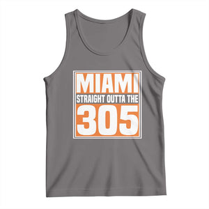 Miami Tank Top Straight Outta The 305 Area Code Florida Pride TS10 Deep Heather Print Your Wear
