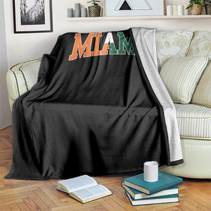Retro Miami Throw Blanket Florida FL Vintage Classic Athletic Sports TS10 Print Your Wear