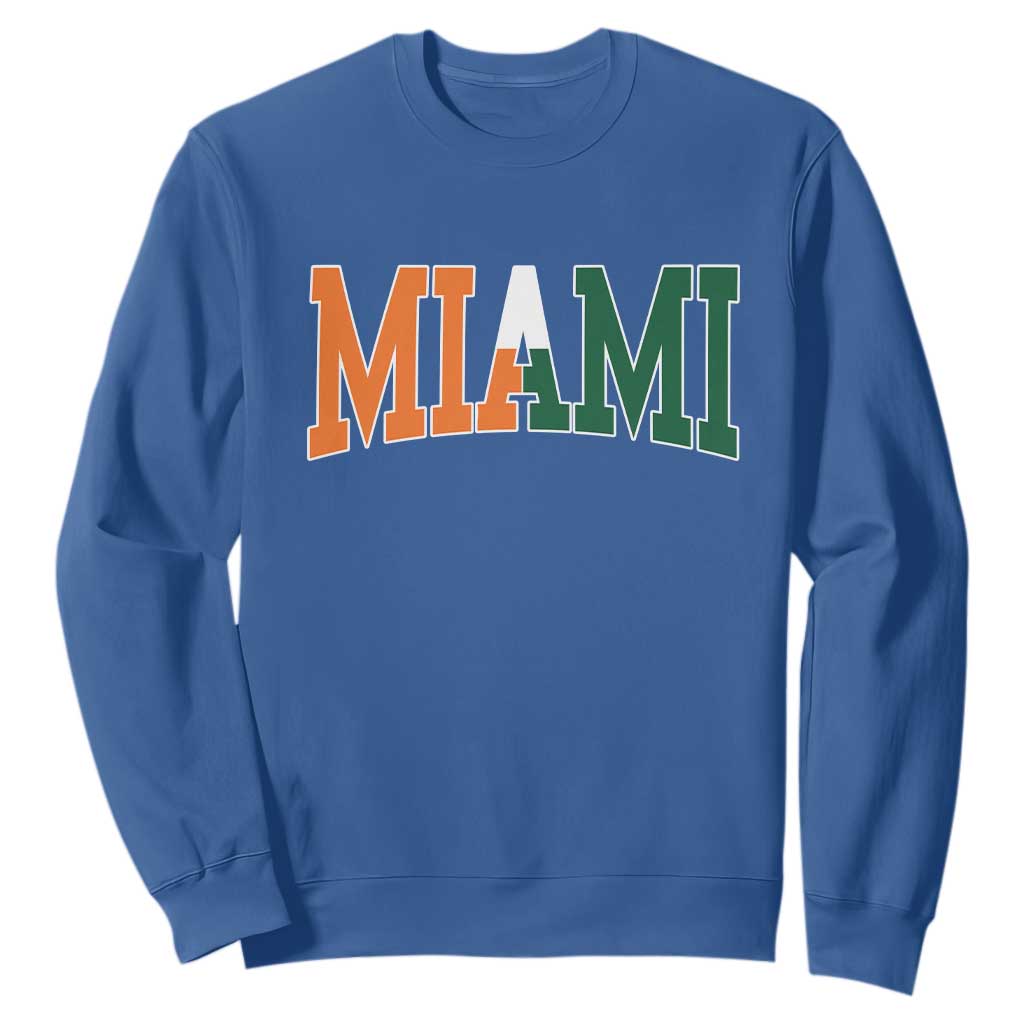 Retro Miami Sweatshirt Florida FL Vintage Classic Athletic Sports TS10 Royal Blue Print Your Wear