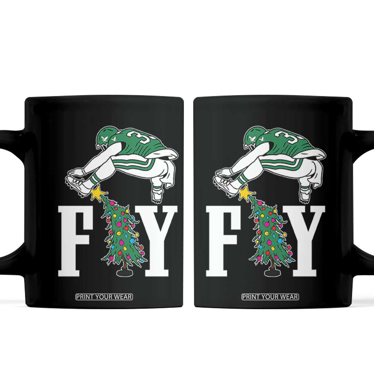 Christmas Philly Lover Coffee Mug Barkley Backwards Hurdle Xmas Tree TS10 Black Print Your Wear