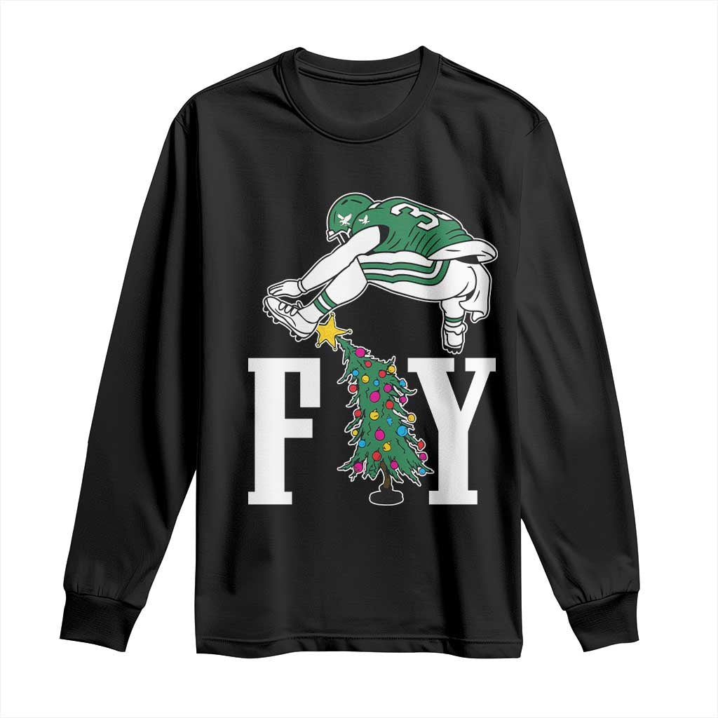 Christmas Philly Lover Long Sleeve Shirt Barkley Backwards Hurdle Xmas Tree TS10 Black Print Your Wear
