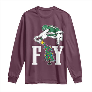 Christmas Philly Lover Long Sleeve Shirt Barkley Backwards Hurdle Xmas Tree TS10 Maroon Print Your Wear