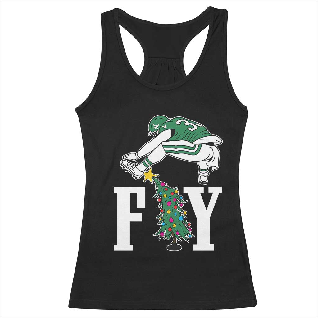 Christmas Philly Lover Racerback Tank Top Barkley Backwards Hurdle Xmas Tree TS10 Black Print Your Wear