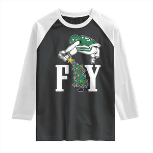 Christmas Philly Lover Raglan Shirt Barkley Backwards Hurdle Xmas Tree TS10 Black White Print Your Wear