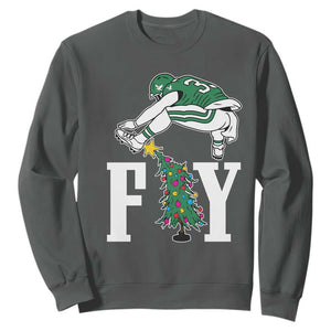 Christmas Philly Lover Sweatshirt Barkley Backwards Hurdle Xmas Tree TS10 Dark Heather Print Your Wear