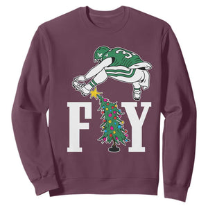 Christmas Philly Lover Sweatshirt Barkley Backwards Hurdle Xmas Tree TS10 Maroon Print Your Wear