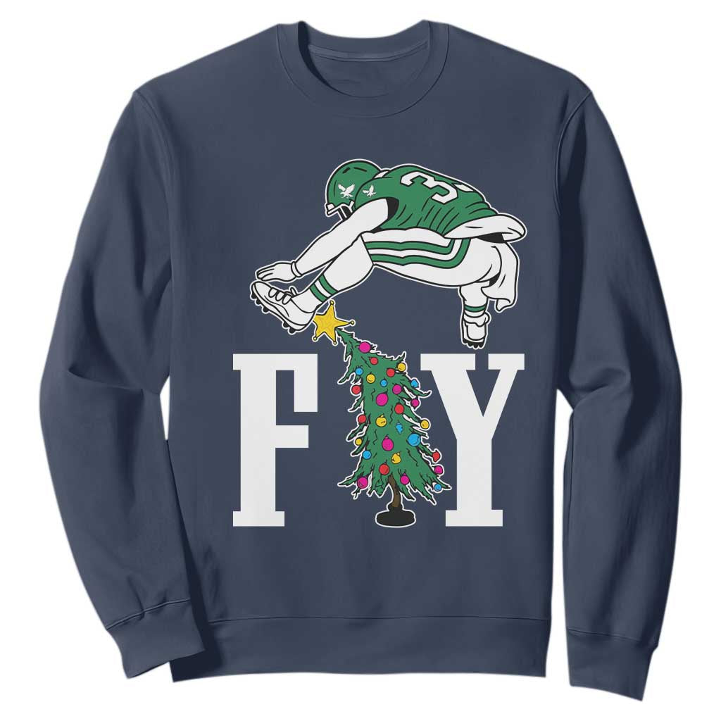 Christmas Philly Lover Sweatshirt Barkley Backwards Hurdle Xmas Tree TS10 Navy Print Your Wear