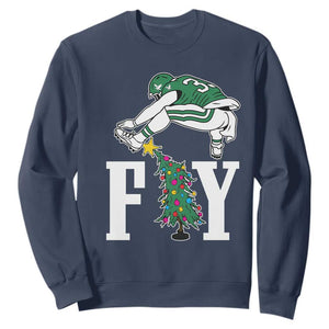 Christmas Philly Lover Sweatshirt Barkley Backwards Hurdle Xmas Tree TS10 Navy Print Your Wear